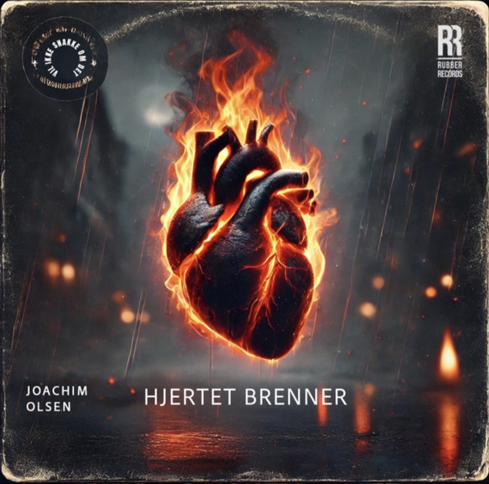 Cover art for Hjertet Brenner by Joachim Olsen